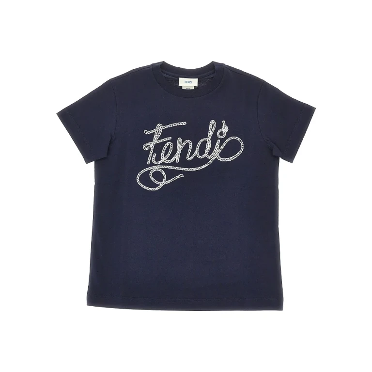 FENDI Fendi cord print T-shirt Kids 8Y