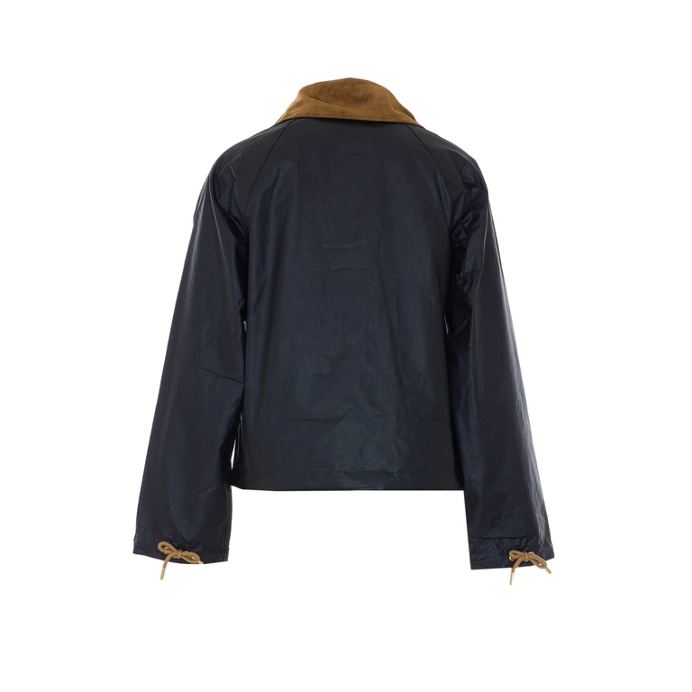 Barbour Jackets Blue Waxed Cotton - Women