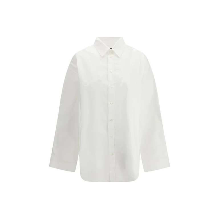 White Cotton Dress Shirt - Women
