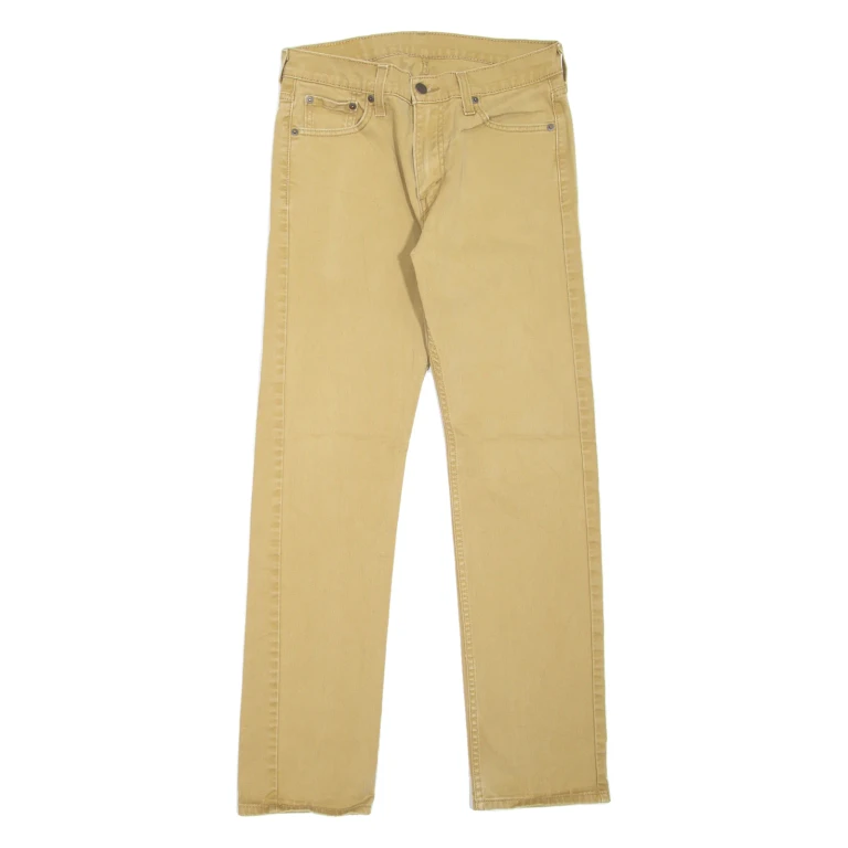 LEVI'S 513 Jeans Mens Beige Slim Straight W30 L32