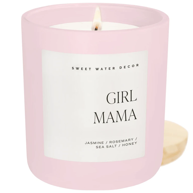 Girl Mama Soy Candle - Pink Matte Jar - 15 oz