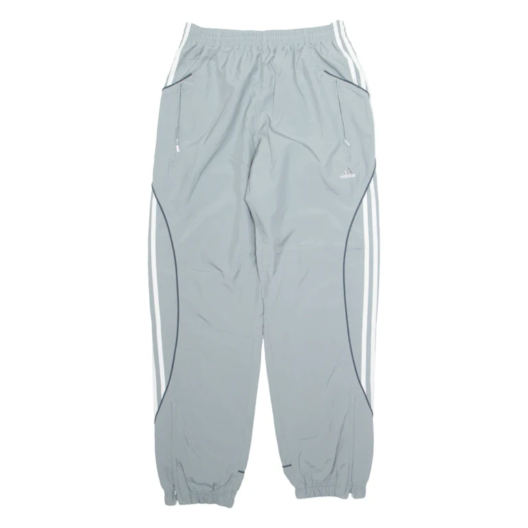 ADIDAS Mesh Lined Mens Track Pants Green Tapered S W28 L31