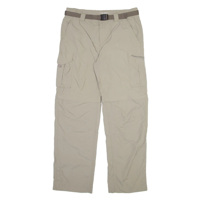 COLUMBIA Detachable Legs Mens Trousers Beige Regular Straight Nylon W31 L30
