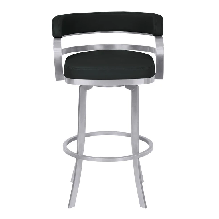 Prinz Black Swivel Bar Stool