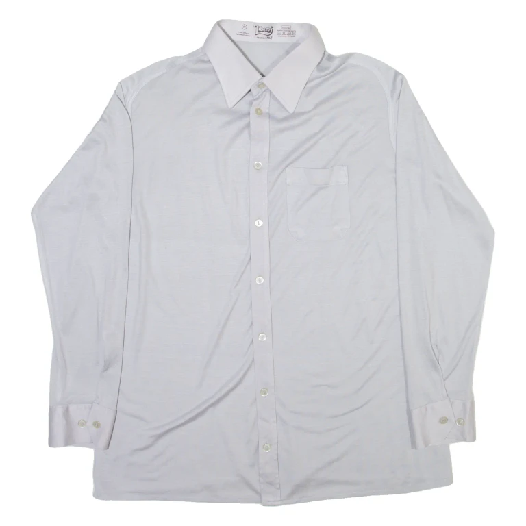 LIBERO Mens Plain Shirt Blue Long Sleeve M