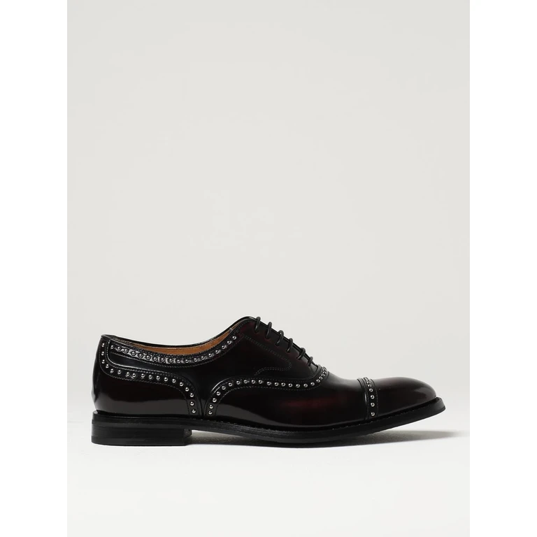 Studded Brushed Leather Oxfords (DE01439EMF0IX7)