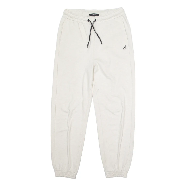 KANGOL Mens Joggers Cream Tapered L W28 L28