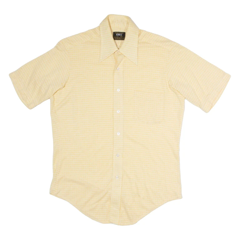 GOLDEN COMFORT Mens Shirt Yellow Check M