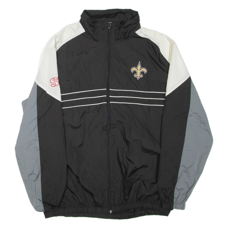 NFL Mens Track Jacket Black USA Colourblock XL