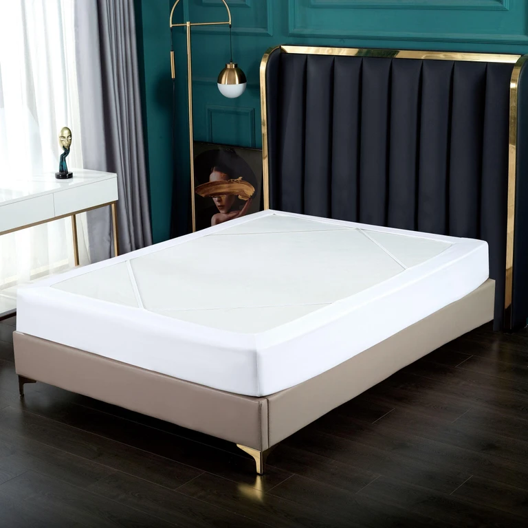 1-Piece Box Spring Cover, Snug 4 Way Elastic - Wrap Around Jersey Knit
