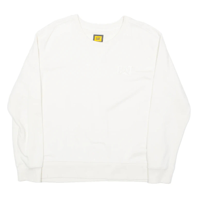 CAT Mens Sweatshirt Cream L
