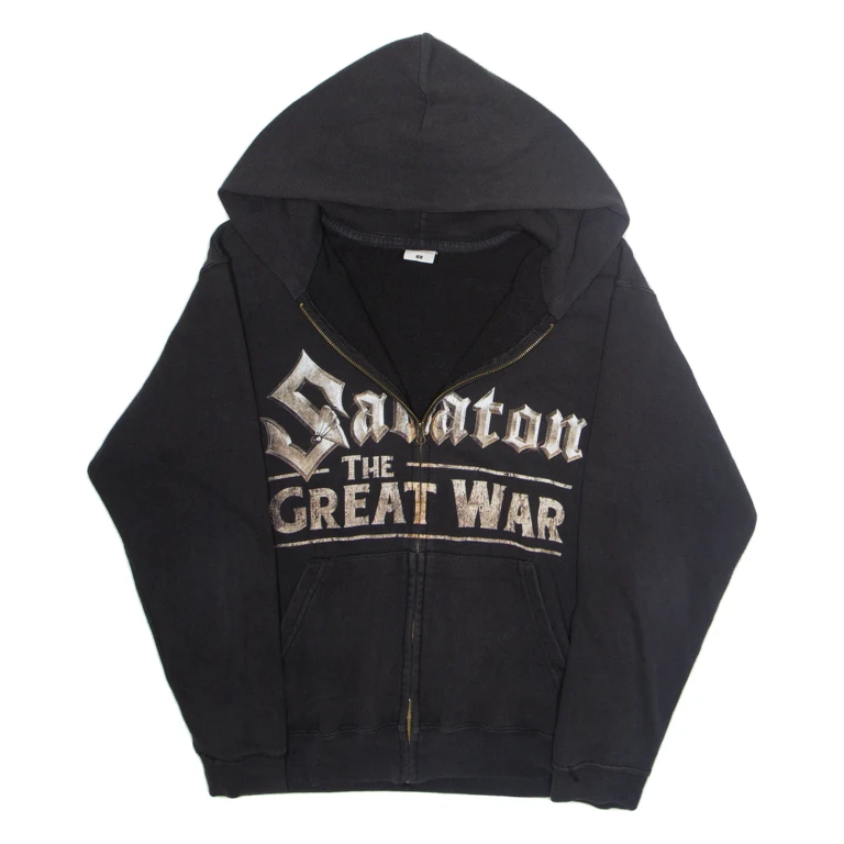 Mens Jacket Black Hooded S