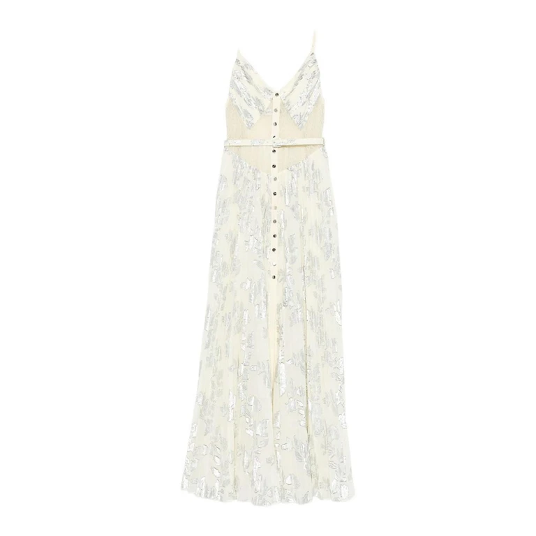 Self Portrait Maxi Robe - Jaune (SS26165XYLW)