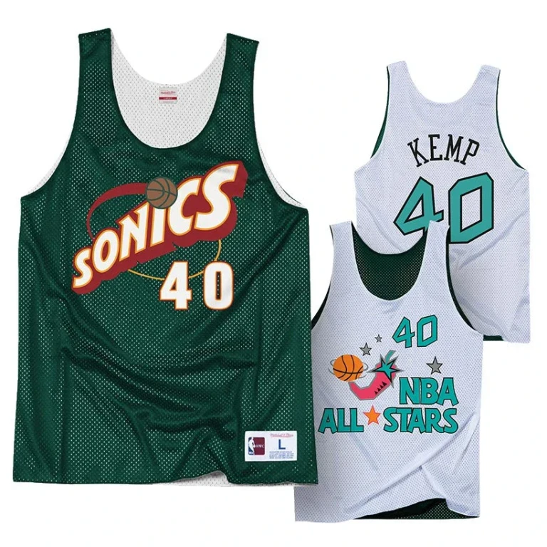 Men's Reversible Mesh Tank Supersonics Shawn Kemp Tank Tops