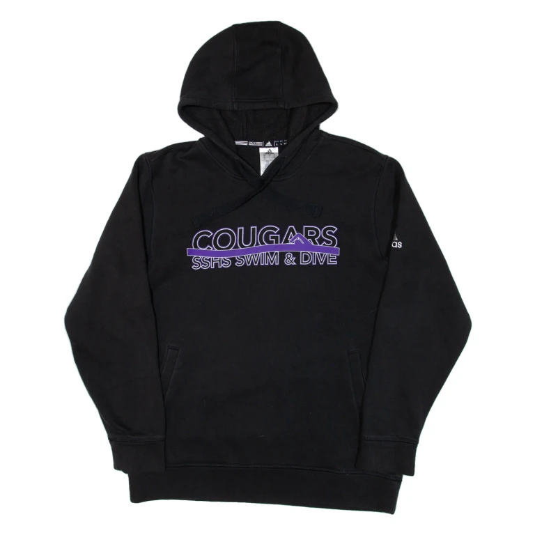 ADIDAS Cougars Sshs Swim & Dive Mens Black Hoodie USA L