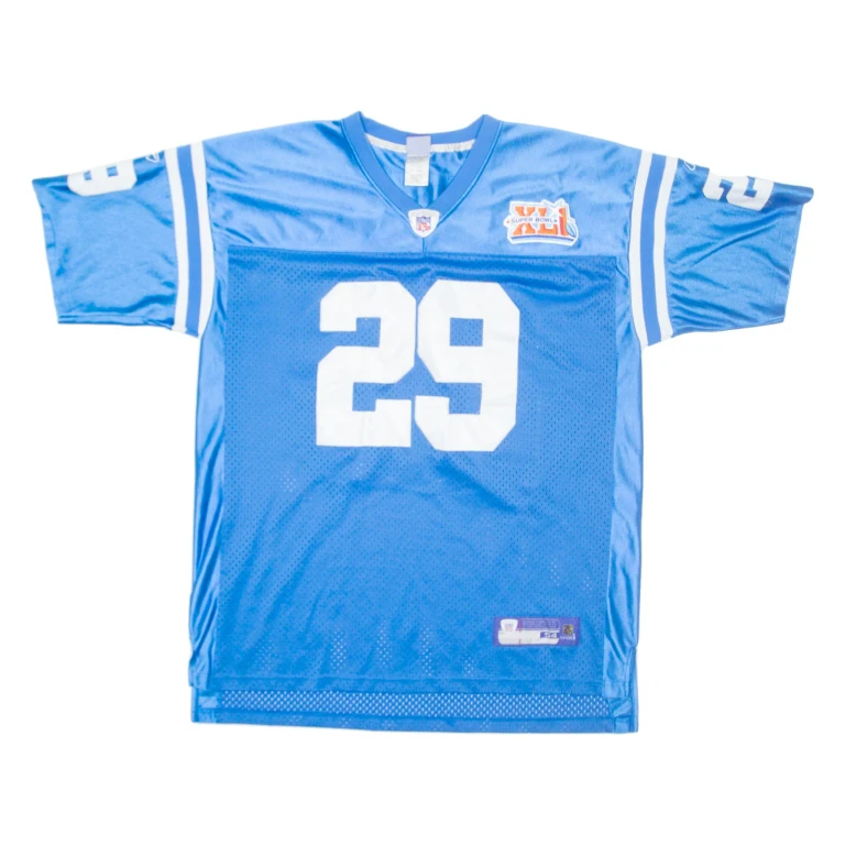 NFL Superbowl Mens Jersey Blue USA V-Neck 3XL