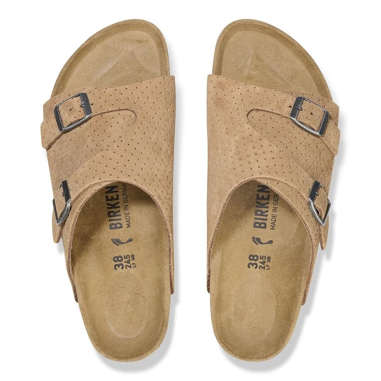 Unisex Zurich Suede Leather Emboss Dots New Beige