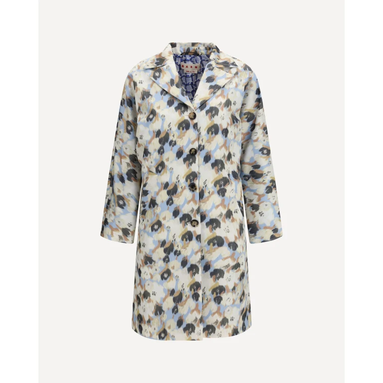 Casaco parka com botões e estampado Marni para mulher