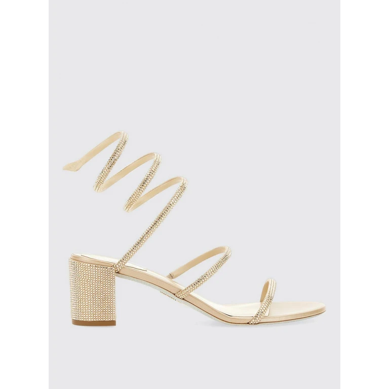 Heeled Sandal Woman color Gold (C12037060R001V104)