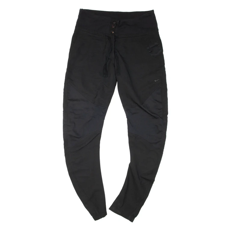 NIKE Womens Track Pants Black Tapered UK 14 W34 L33
