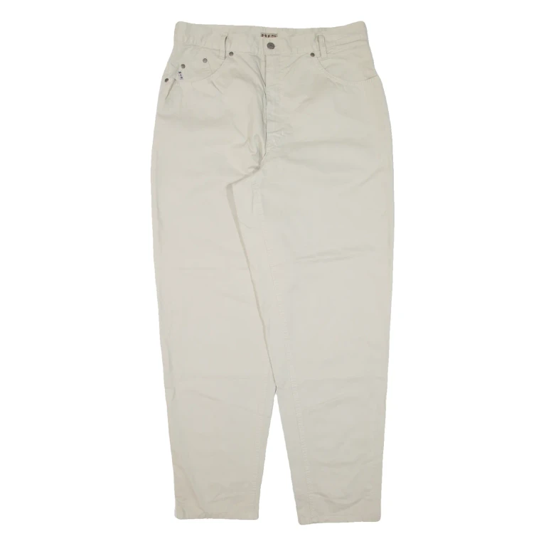 H.I.S Womens Trousers Beige Relaxed Tapered W34 L30