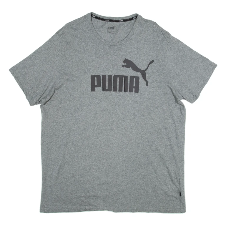 PUMA Mens T-Shirt Grey 2XL