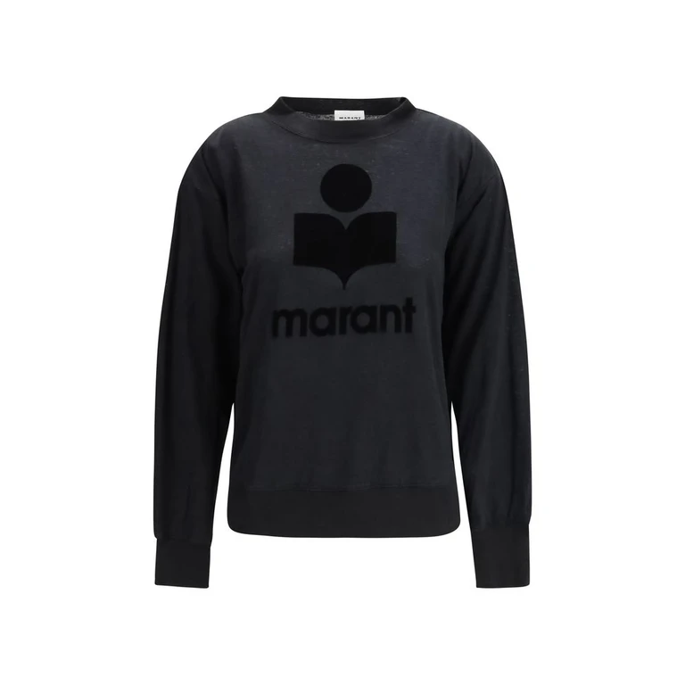 Marant Etoile Black Linen Sweatshirt Clothing - Women
