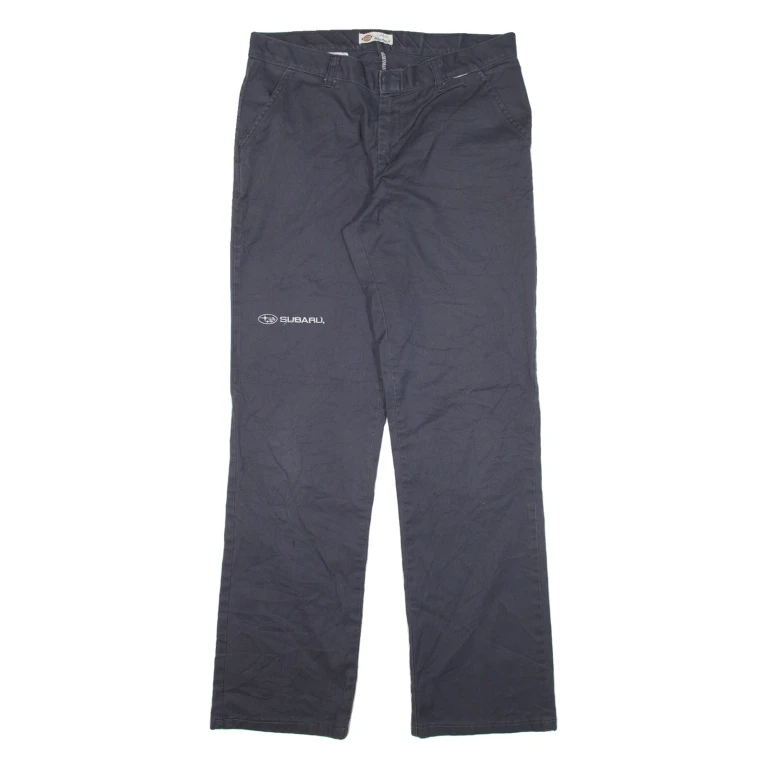 DICKIES Womens Trousers Grey Regular Straight W32 L32