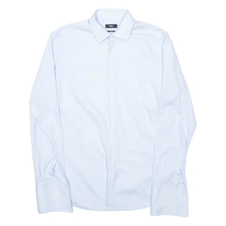 BOSS Mens Formal Shirt Blue Long Sleeve M