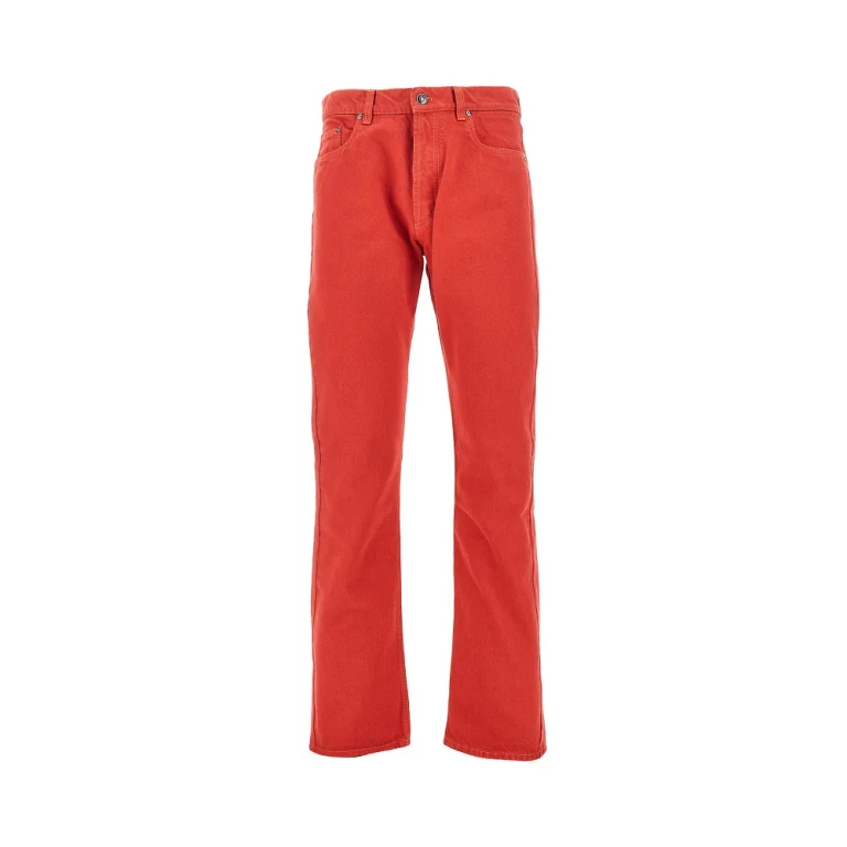 VERSACE Coloured denim straight leg jeans Man 30