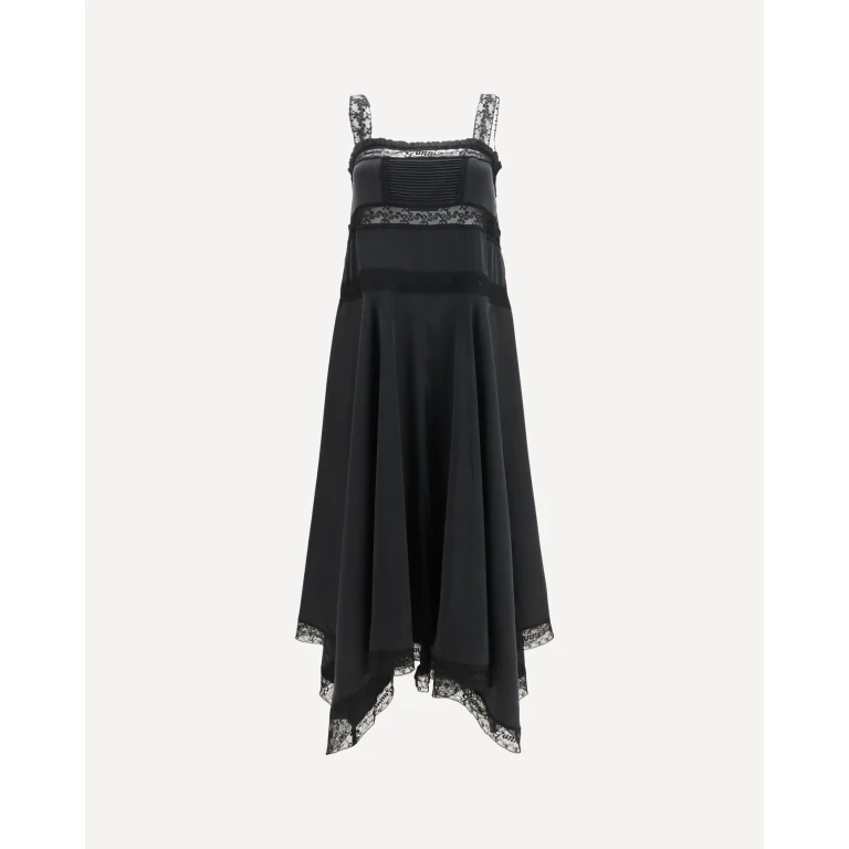 Silk maxi Dress with lace details Female 38