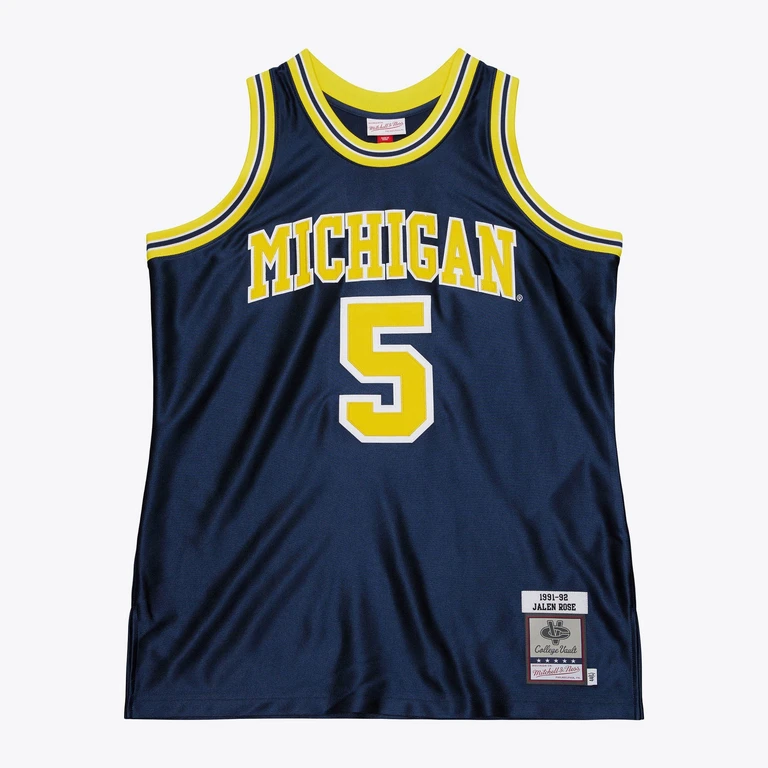 Men's Ncaa Dark Jersey Michigan 1991 Jalen Rose