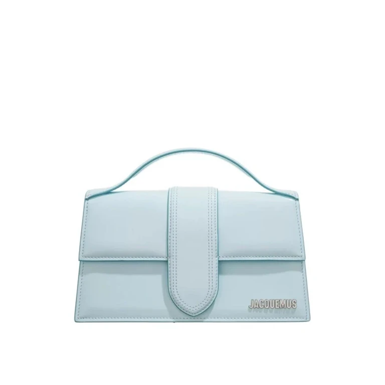 Jacquemus Pale Blue Leather Le Grand Bambino Handbag Light Bag - Women