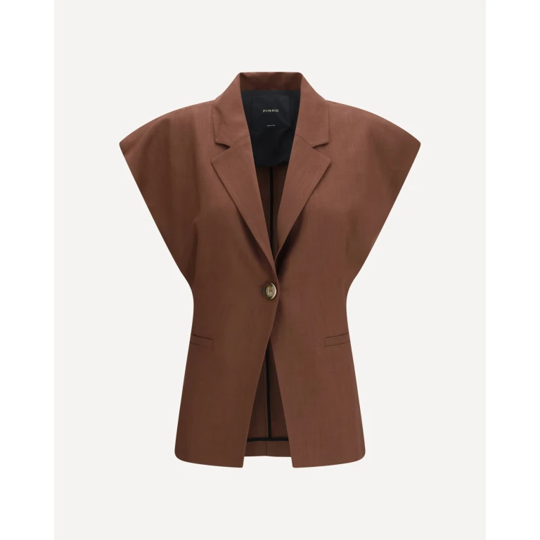 PINKO Rustic-effect sleeveless Jacket Female 42