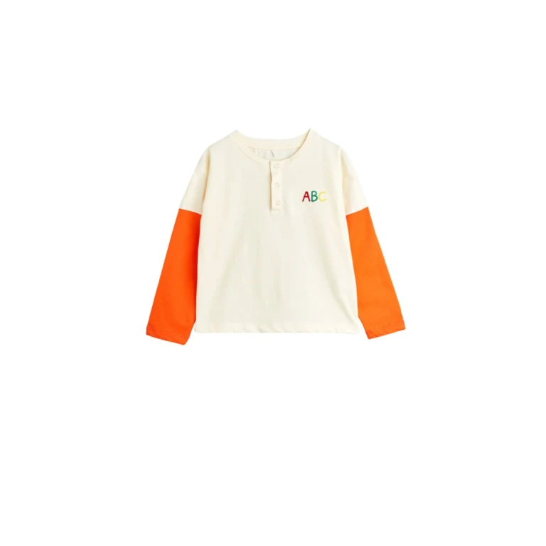 ABC Embroidered Organic Cotton Long Sleeve Top