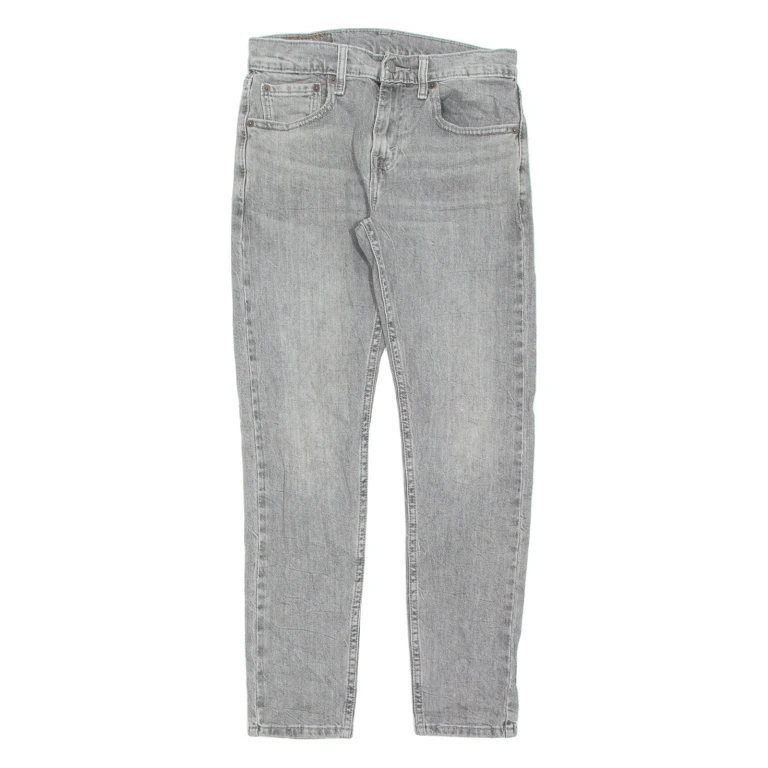 LEVI'S 512 Jeans Mens Grey Slim Tapered Stone Wash W28 L30