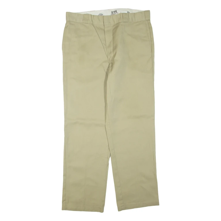 DICKIES Mens Trousers Beige Regular Tapered W36 L32
