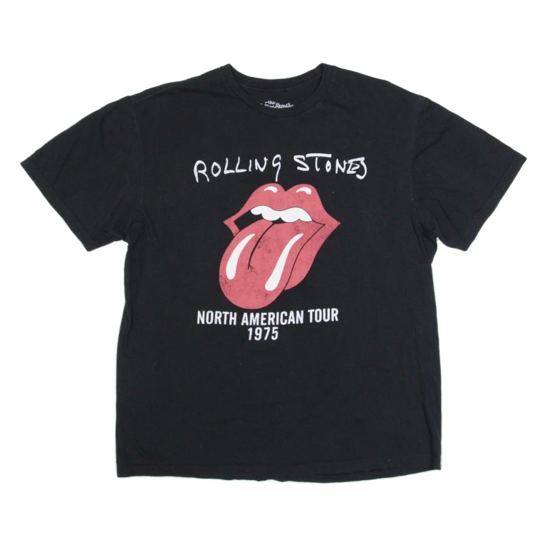 THE ROLLING STONES North America Tour Womens Band T-Shirt Black L