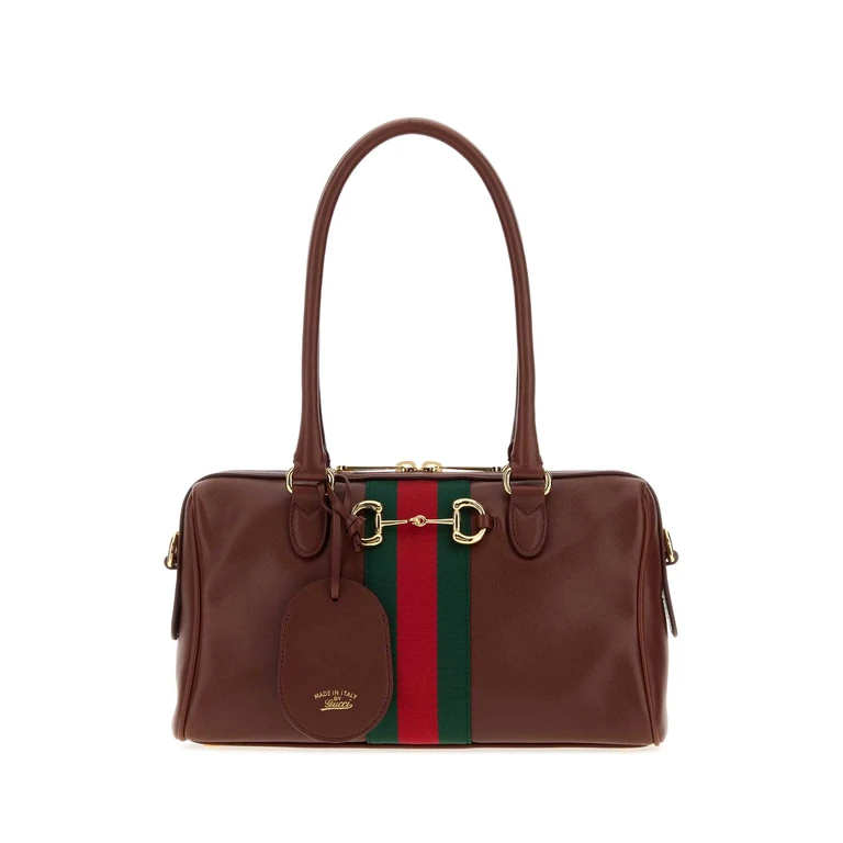 Gucci Chocolate Leather Medium Borsetto Handbag Crushducrusduvrv Borse A Mano - Women