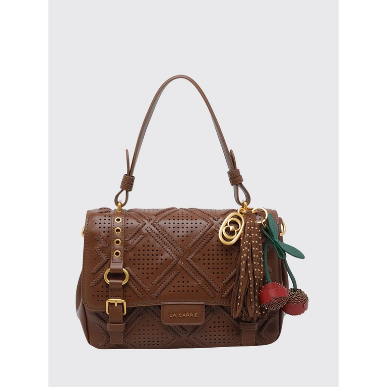 Atena Labyrinth Perforated Calfskin Leather Handbag (161PXM414LEABRO)