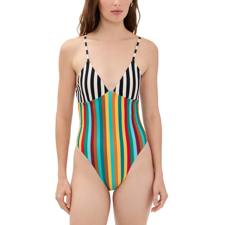 SIMONMILLER Behati One Piece BLACK/TAN POLKA DOT M