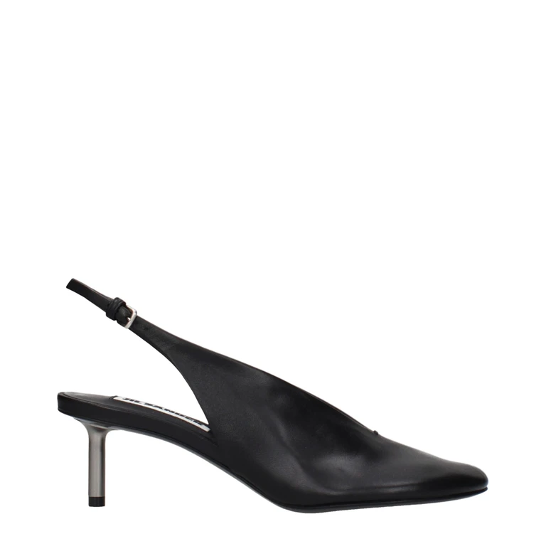 Jil Sander Black Leather High Heel Pumps - Women