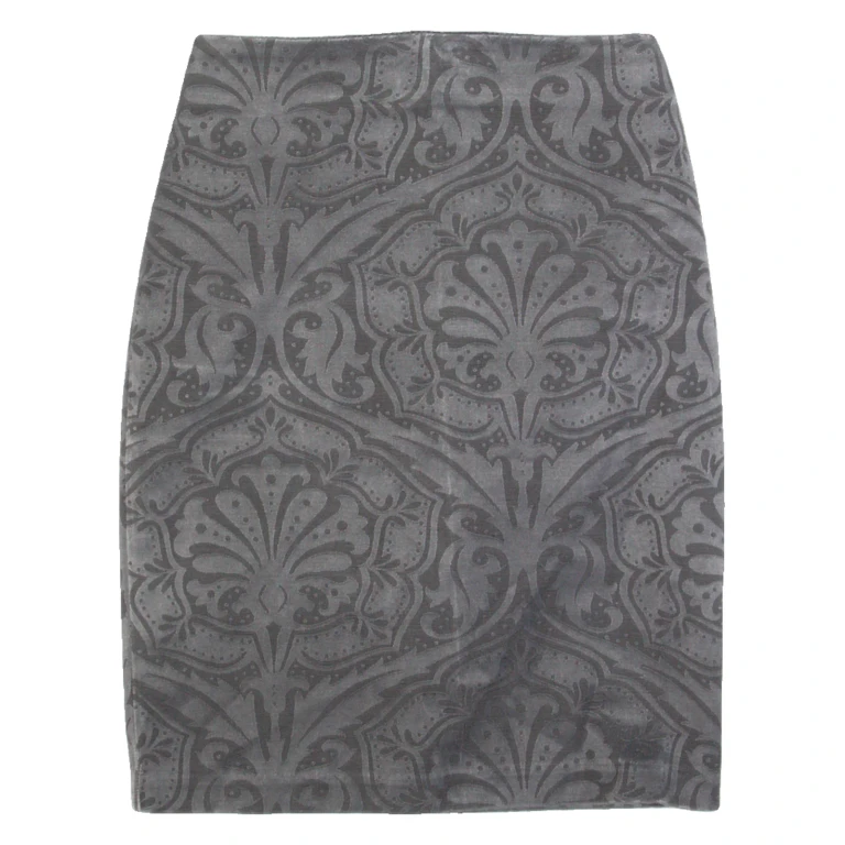 ALL SAINTS Womens Pencil Skirt Grey Knee Length Paisley UK 4