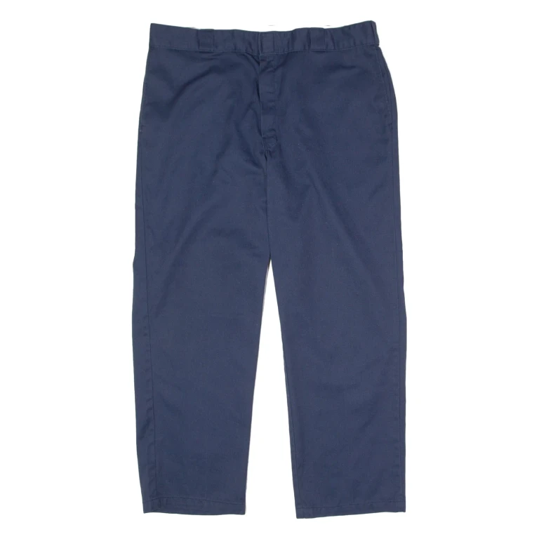 DICKIES 874 Original Workwear Mens Twill Trousers Blue Regular Straight W40 L30 (RR3-061124-4232)