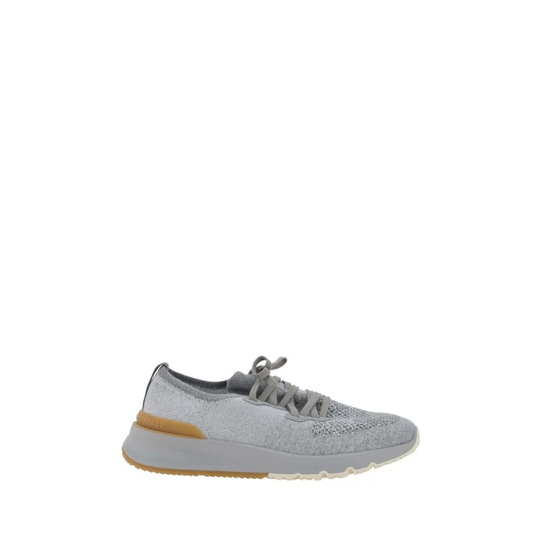 Brunello Cucinelli Gray Cotton Athletic Sneakers - Men
