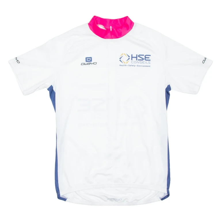Cycling Mens Jersey White 1/2 Zip XL