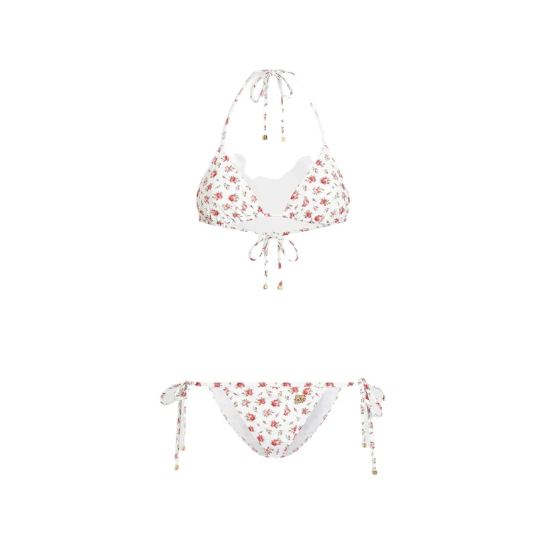 Dolce & Gabbana Floral-print Tie Bikini
