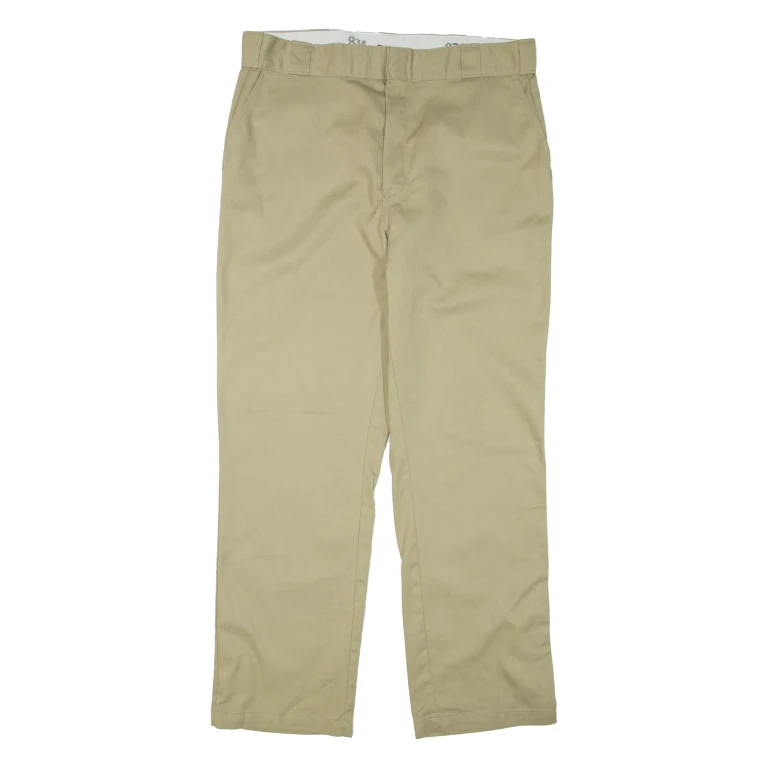 DICKIES Womens Trousers Beige Regular Straight W36 L32