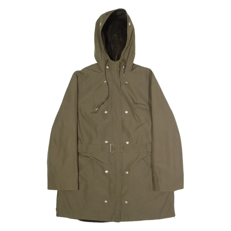CROYDOR Fleece Lined Womens Coat Green Hooded S