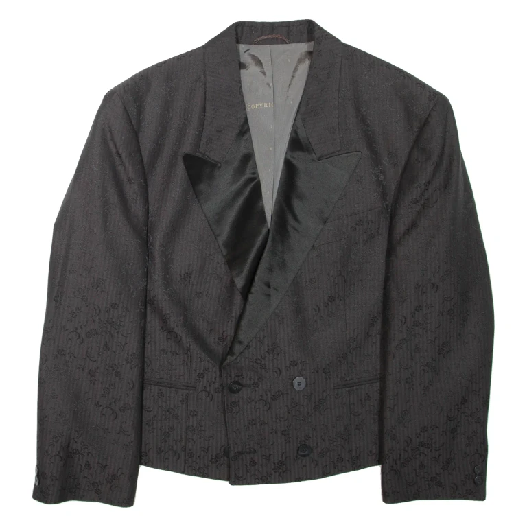 Mens Blazer Jacket Brown Striped L